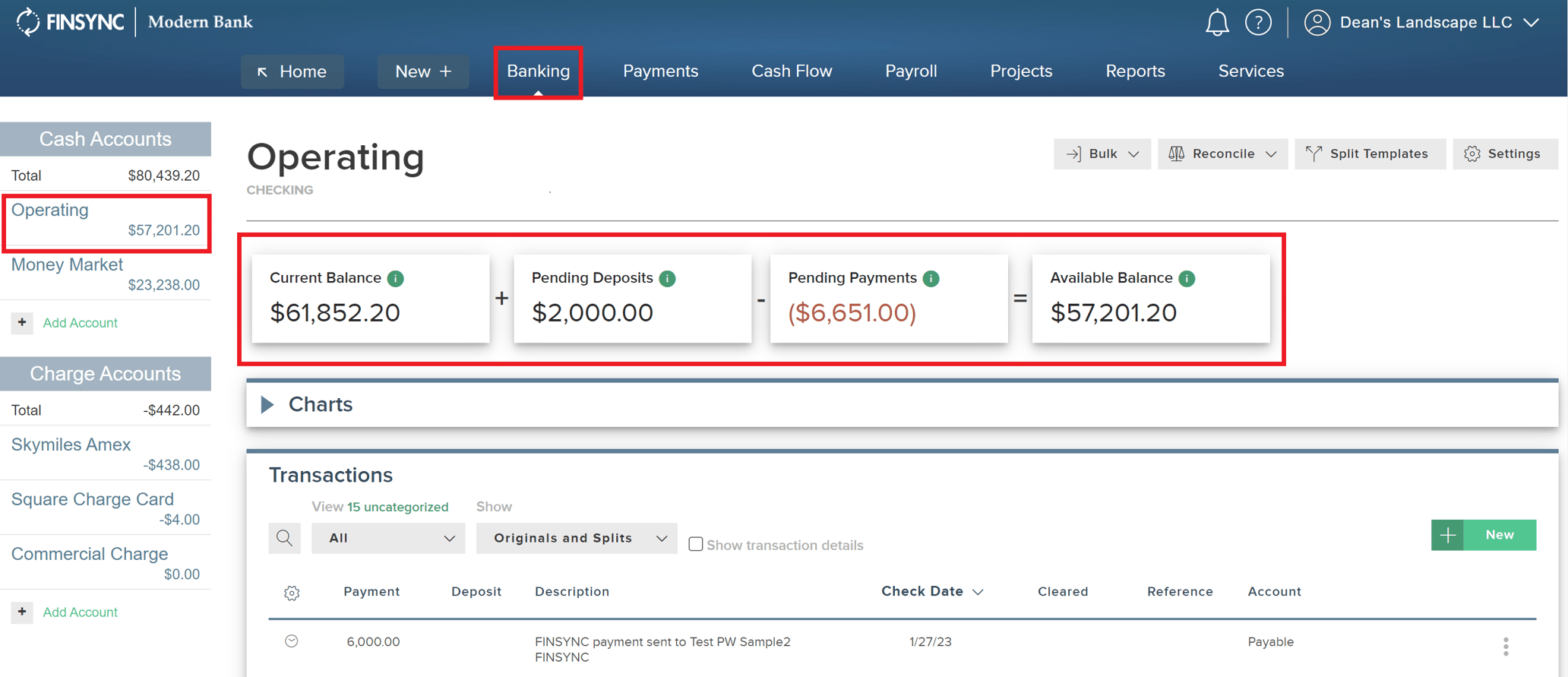 Explanation of Current, Pending & Available Bank Balances