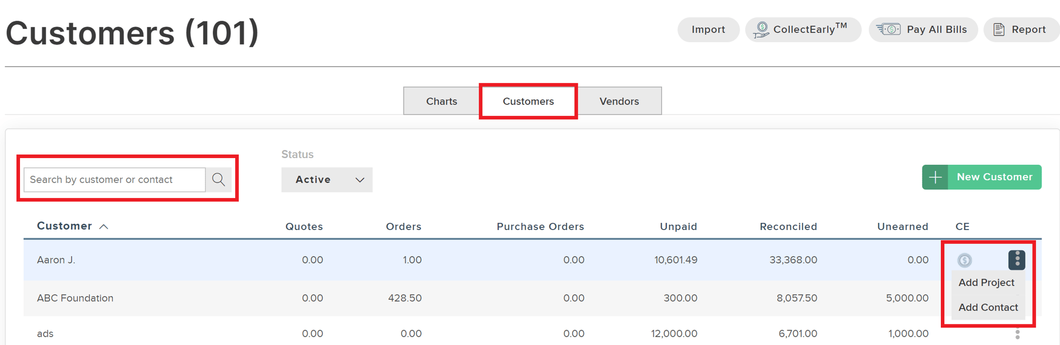 Adding Contacts to Customer Records
