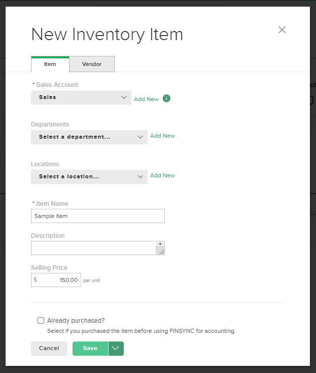 How to Add Inventory Items